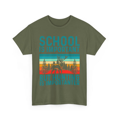 Deer Hunting Shirt, School Is Important But Hunting Is Importanter Hunting Season Lovers T-Shirt
