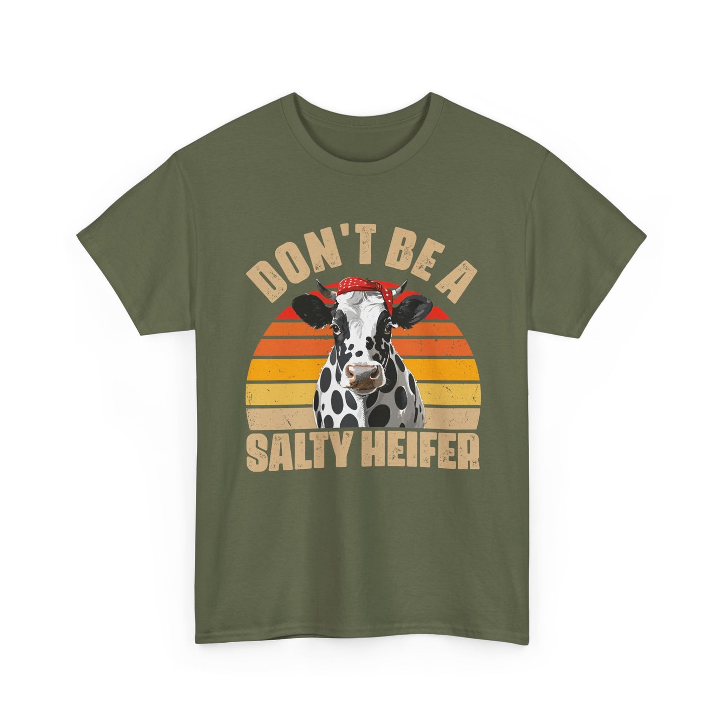 Cow Shirt, Don't Be A Salty Heifer, Cow Bandana, Farming Lovers Gifts Farmer Shirt