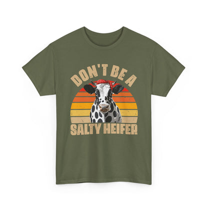 Cow Shirt, Don't Be A Salty Heifer, Cow Bandana, Farming Lovers Gifts Farmer Shirt