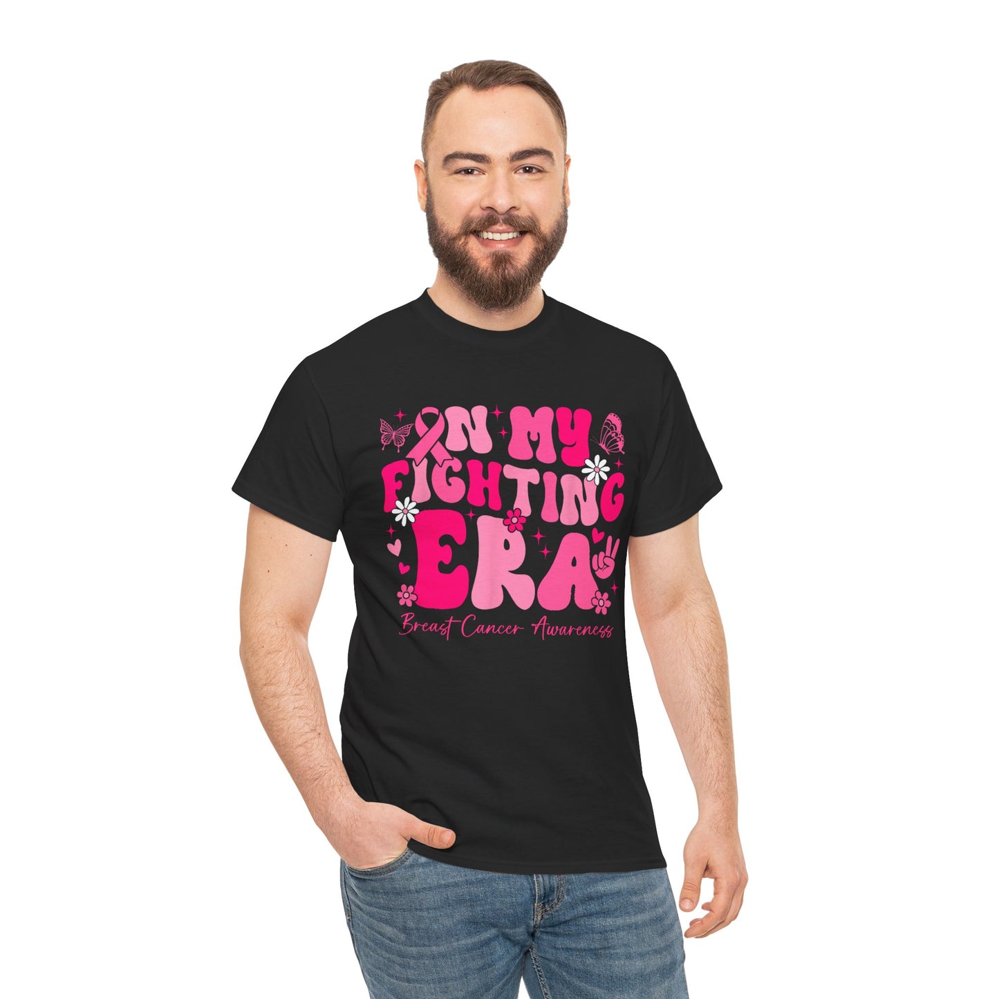 Breast Cancer Awareness T-Shirt, In My Fighting Era, Breast Cancer Awareness Women Men T-Shirt