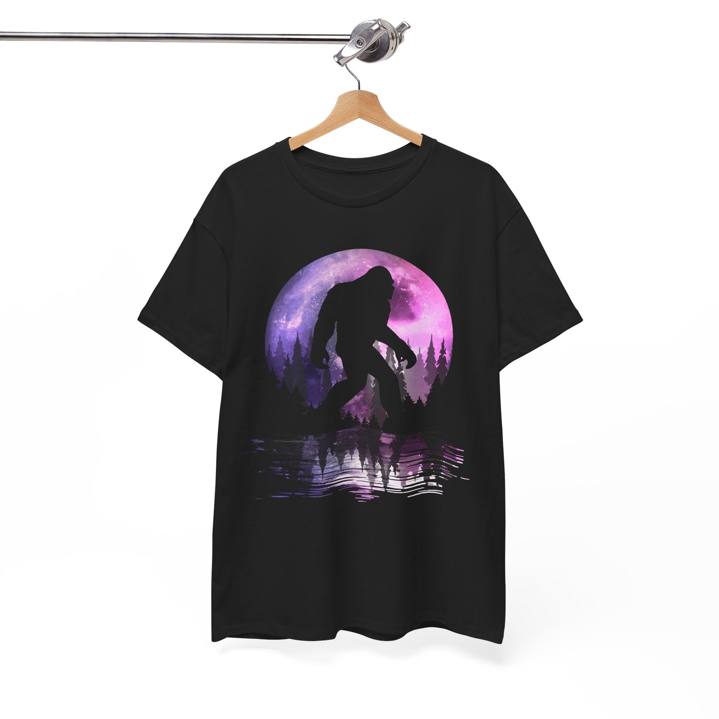 Bigfoot Moon Shirt, Forest Sasquatch Lovers, Bigfoot Believers Gifts Women Men T-Shirt