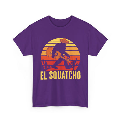 Bigfoot Shirt, El Squatcho, Sasquatch Lovers Gifts, Bigfoot Guitar Funny T-Shirt
