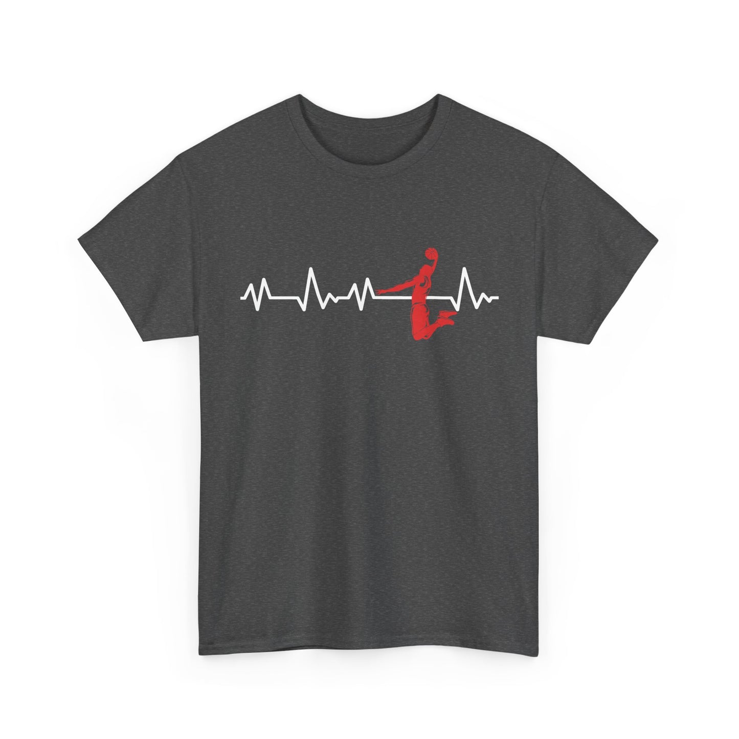 Basketball Heartbeat Shirt, Sports Basketball Lovers, Basketball Players Gifts T-Shirt