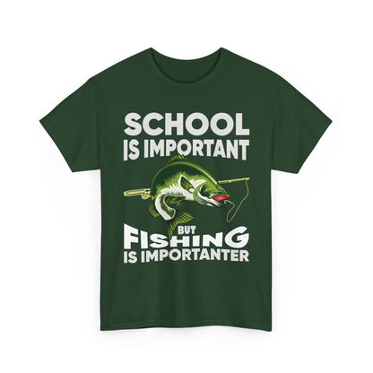Fishing Shirt, Fishing Lover Gift Shirt, School Is Important But Fishing Is Importanter T-Shirt