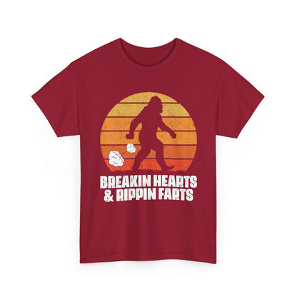 Bigfoot Shirt, Breakin Hearts & Rippin Farts, Sasquatch Believers Bigfoot Funny Shirt