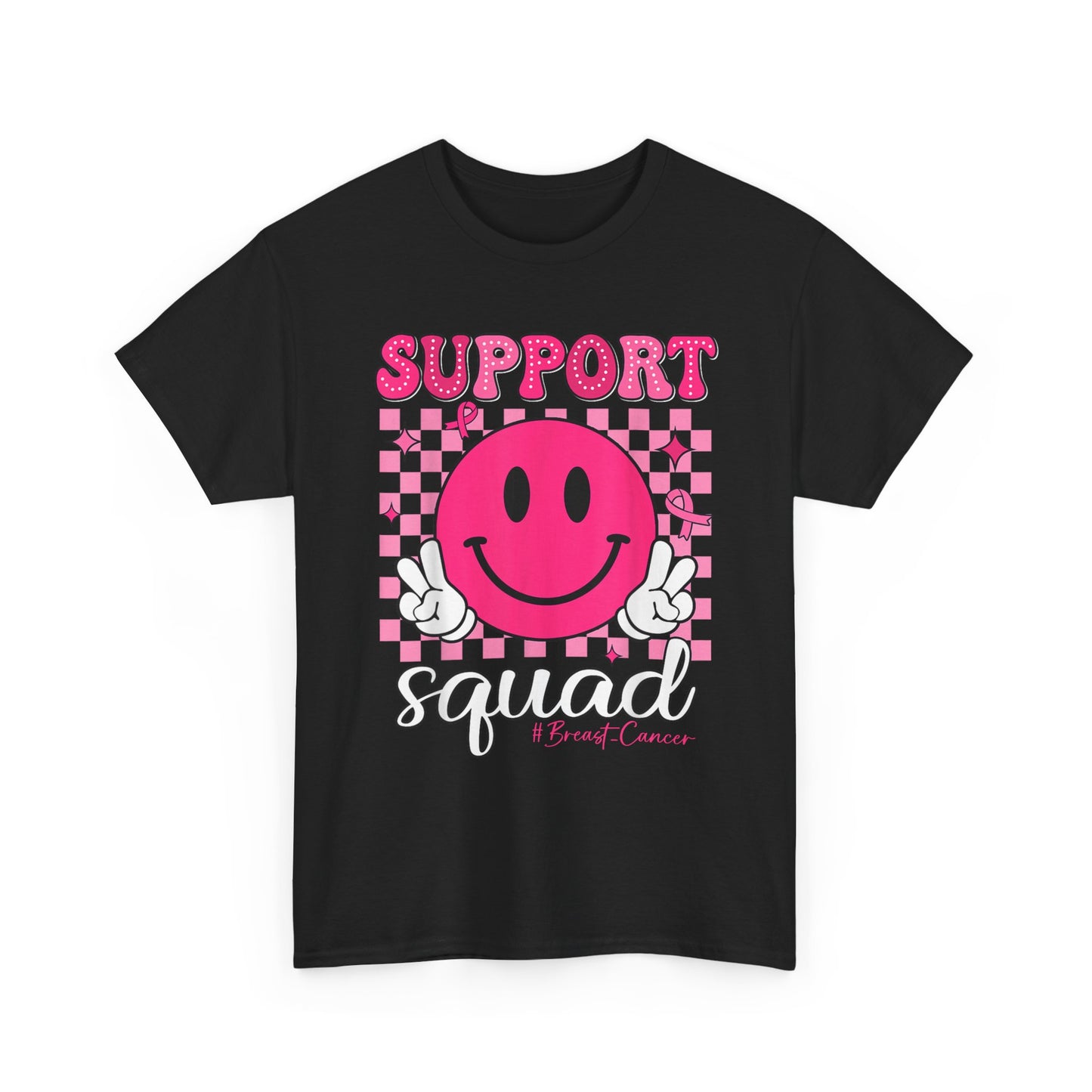 Support Squad Breast Cancer T-Shirt, Breast Cancer Awareness Pink Ribbon Warriors Gifts T-Shirt