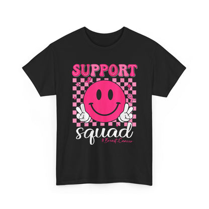 Support Squad Breast Cancer T-Shirt, Breast Cancer Awareness Pink Ribbon Warriors Gifts T-Shirt