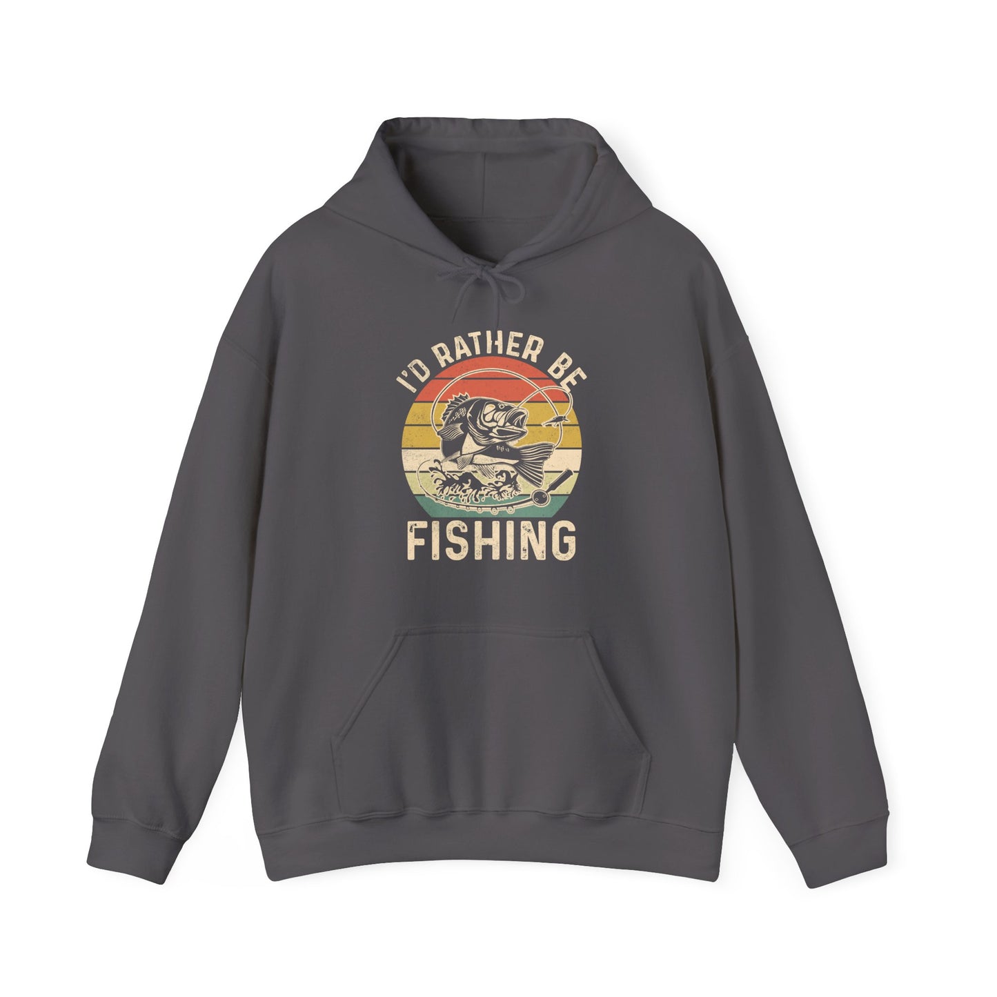 Fishing  Hoodie - I'd Rather Fishing, Fishing Season Lovers, Fisherman Fishing Bass Hoodie