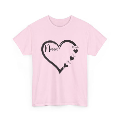 Nana Heart Shirt, Grandmother Mother's Day, Grandma Grandkids Gifts T-Shirt
