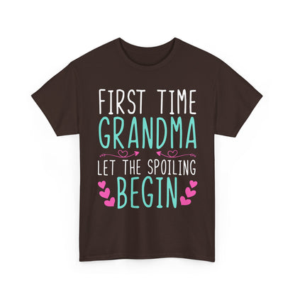 Grandma Shirt, First Time Grandma Let The Spoiling Begin Mother's Day T-Shirt
