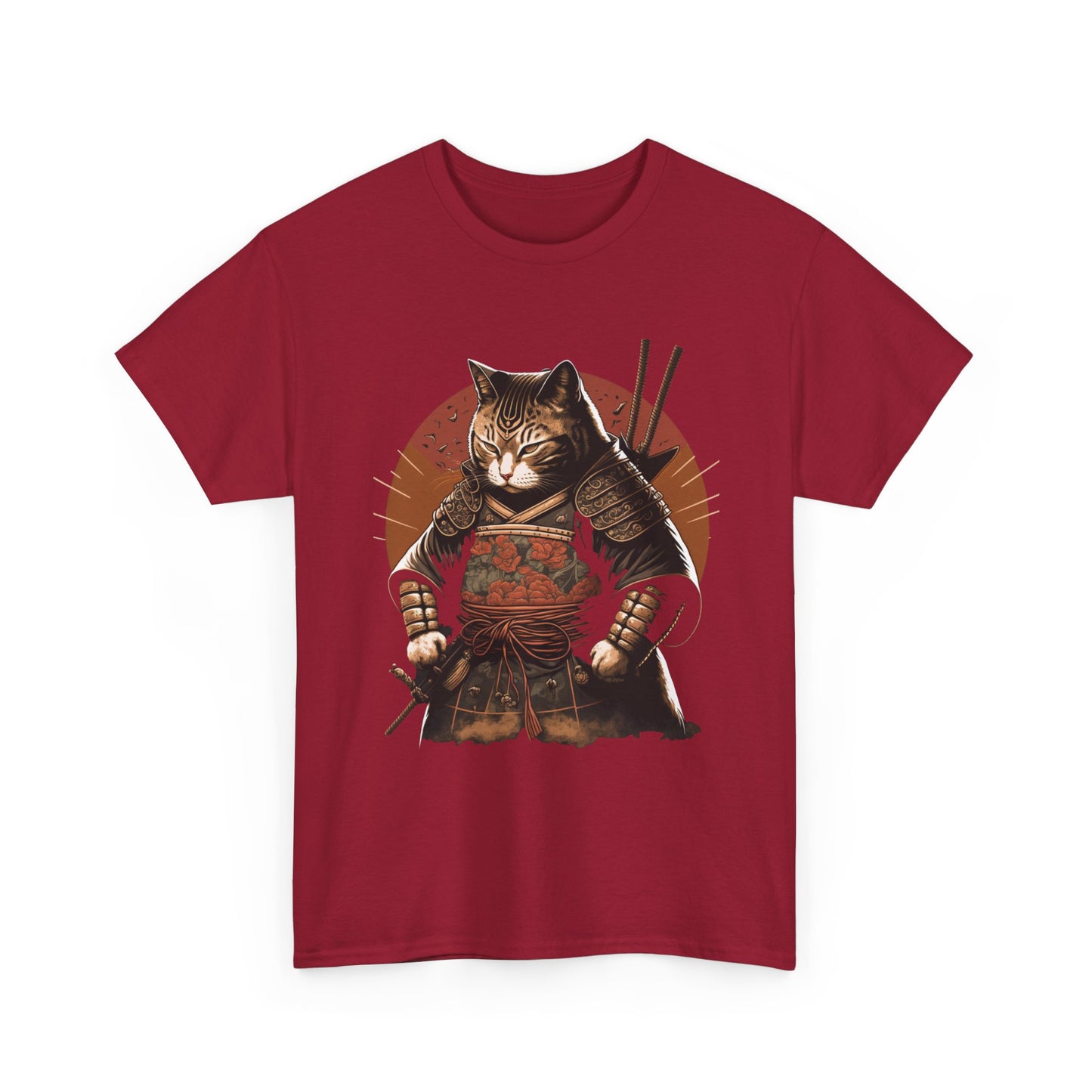 Samurai Cat Shirt, Japanese Culture Lovers, Ninja Cat Funny Women Men T-Shirt