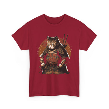 Samurai Cat Shirt, Japanese Culture Lovers, Ninja Cat Funny Women Men T-Shirt
