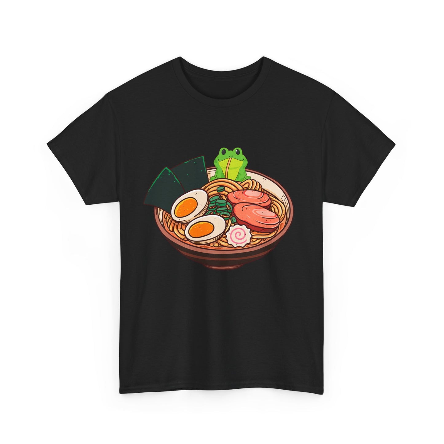 Kawaii Frog Shirt, Kawaii Frog Eating Ramen, Japanese Food Lovers Women Men T-Shirt