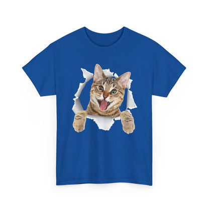 Cat T-Shirt, Cat Torn Cloth, Cats Owner Kitten Lovers Gifts Women Men Cute Shirt