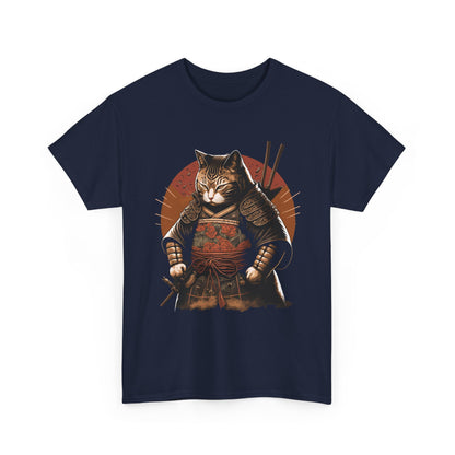 Samurai Cat Shirt, Japanese Culture Lovers, Ninja Cat Funny Women Men T-Shirt