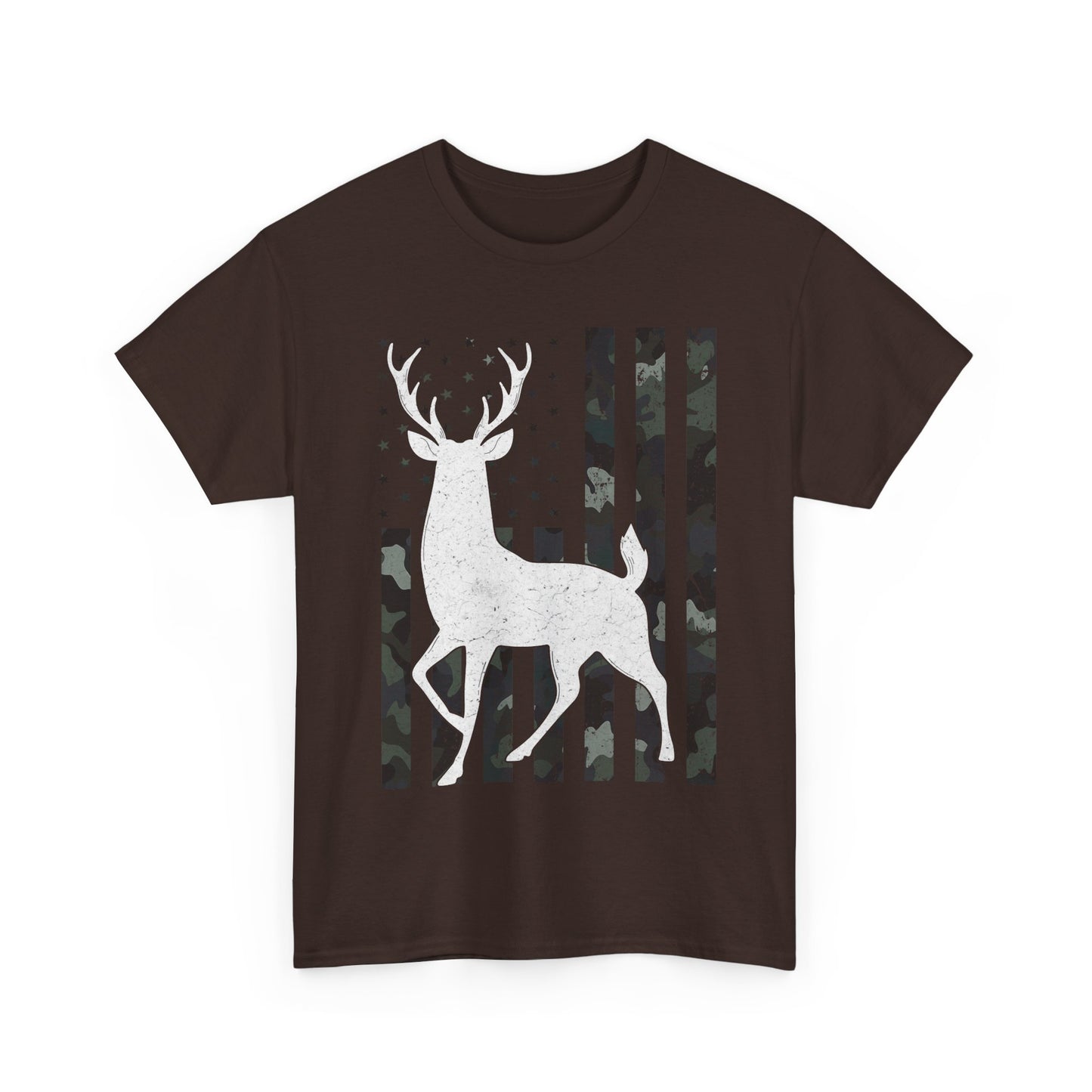 Deer Hunting Shirt, American Flag Camo Deer Hunting Season Lovers, Hunter Dad Men T-Shirt