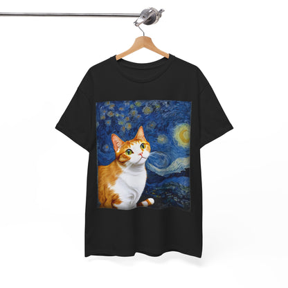 Cat T-Shirt, Cats Owner, Van Gogh Starry Night Cat Animals Lovers Gifts Shirt