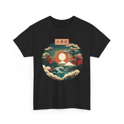 Japanese Art Shirt, Japan Lover, Japanese Red Sunset Women Men T-Shirt