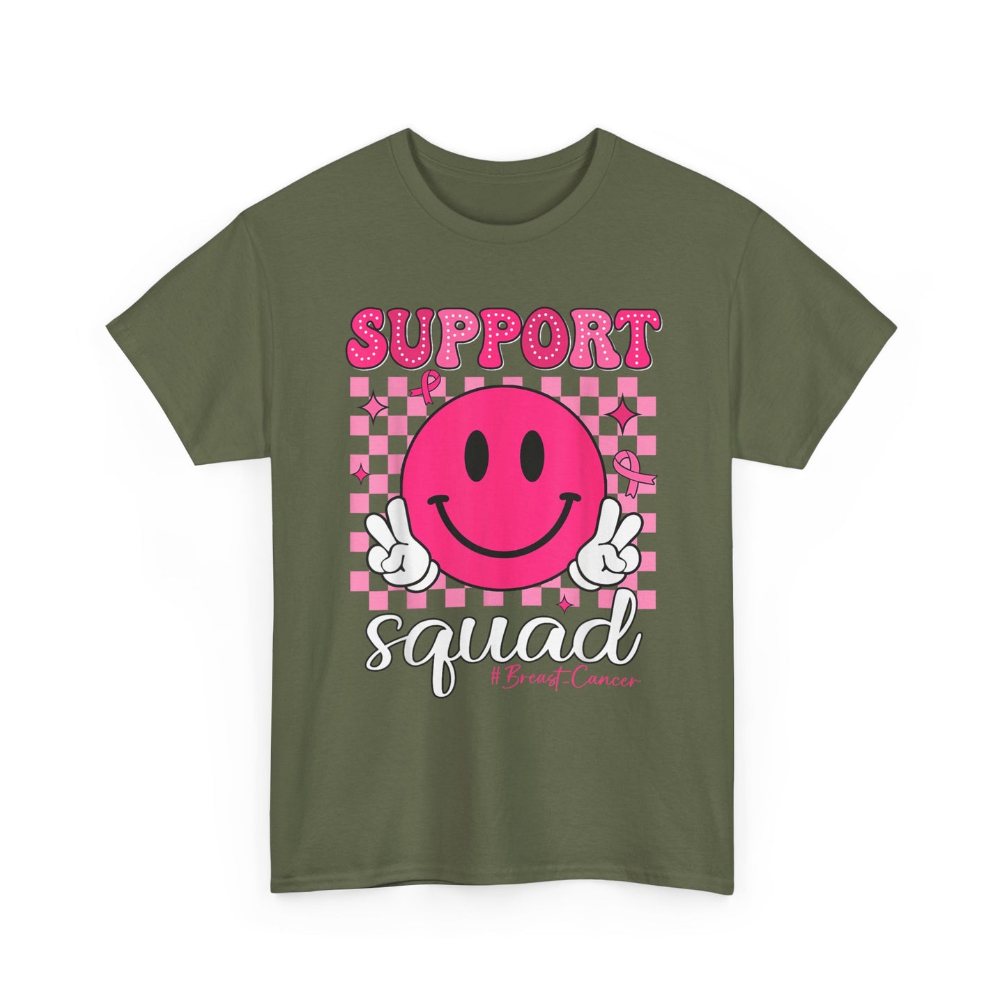 Support Squad Breast Cancer T-Shirt, Breast Cancer Awareness Pink Ribbon Warriors Gifts T-Shirt
