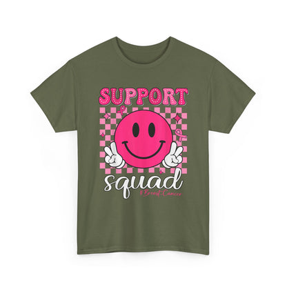 Support Squad Breast Cancer T-Shirt, Breast Cancer Awareness Pink Ribbon Warriors Gifts T-Shirt