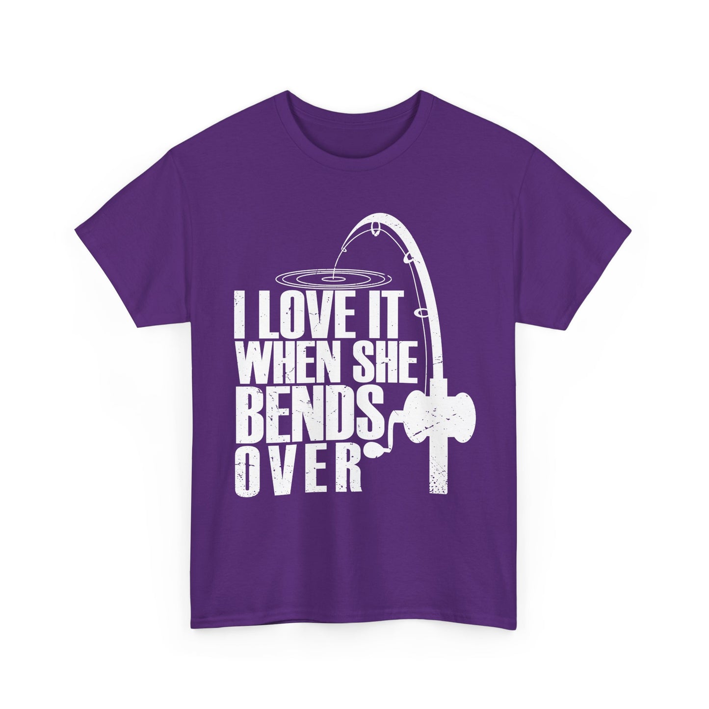 Fisherman T-Shirt, Fishing Rod, Fishing Season Lovers I Love It When She Bends Over Shirt
