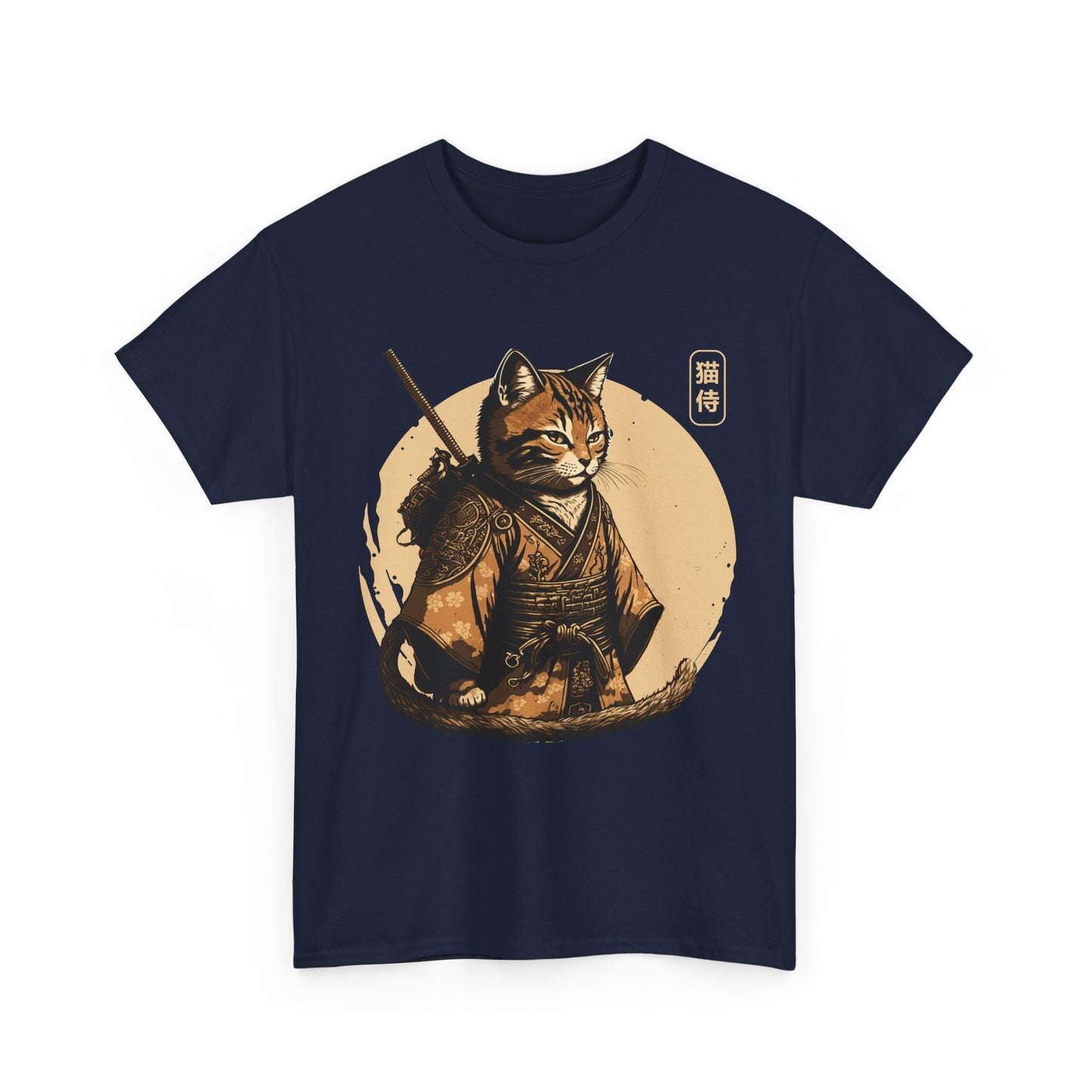 Ninja Cat Shirt, Japanese Samurai Cat, Japanese Culture Lovers Gifts Women Men T-Shirt
