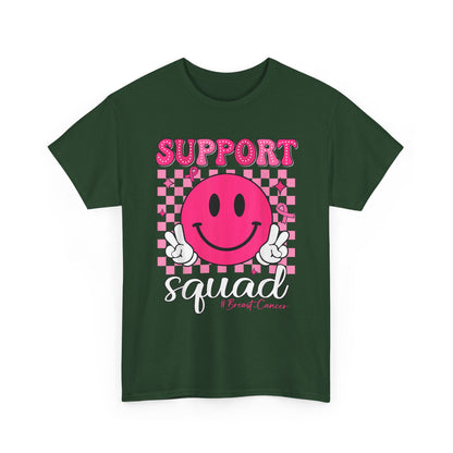 Support Squad Breast Cancer T-Shirt, Breast Cancer Awareness Pink Ribbon Warriors Gifts T-Shirt