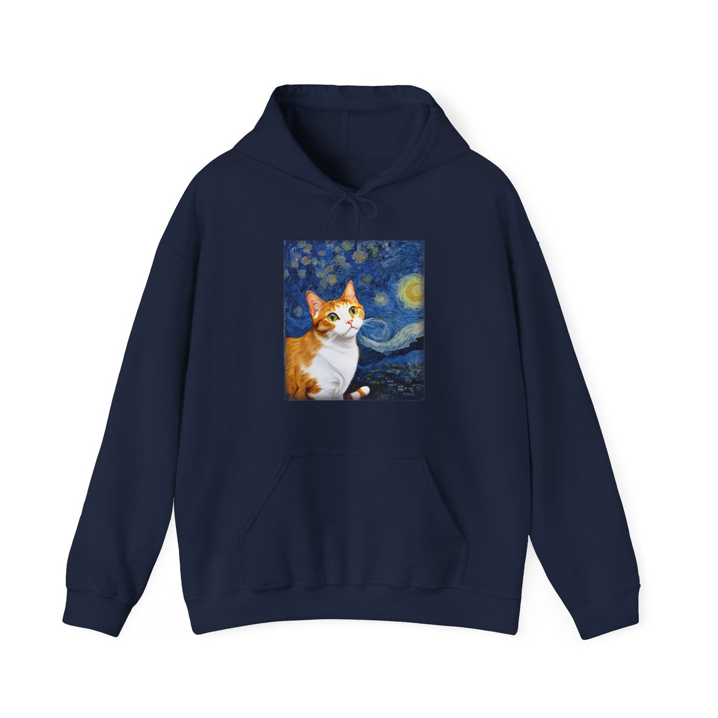 Cat Hoodie, Cats Owner, Van Gogh Starry Night Cat Animals Lovers Gifts Hoodie