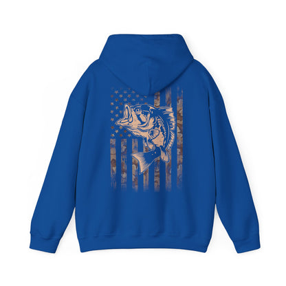 Fishing Camo American Flag Hoodie, Fishing Lovers Gifts, Fisherman Fishing Season Hoodie