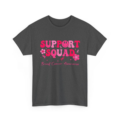Breast Cancer Shirt, Support Squad, Breast Cancer Awareness Pink Ribbon T-Shirt