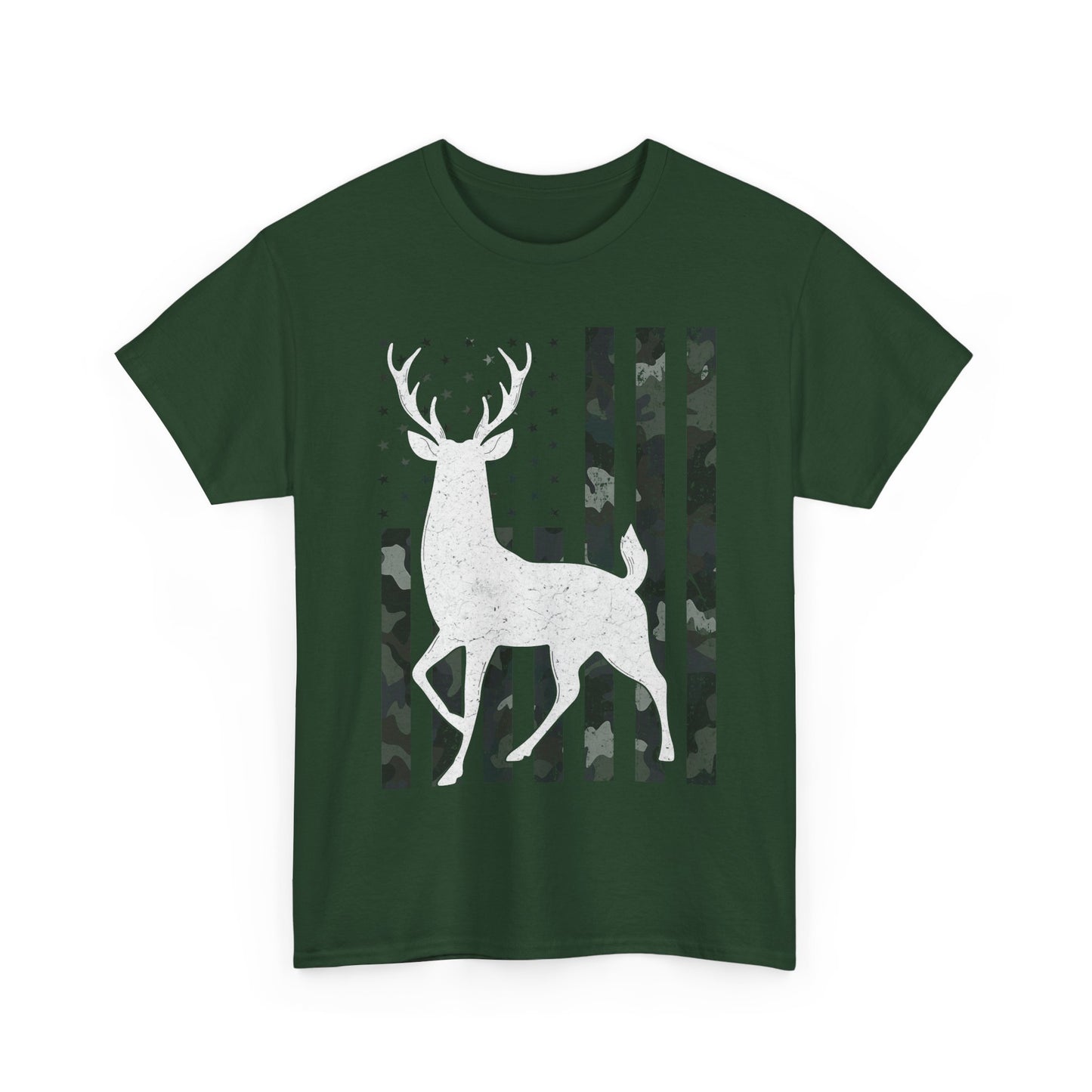 Deer Hunting Shirt, American Flag Camo Deer Hunting Season Lovers, Hunter Dad Men T-Shirt