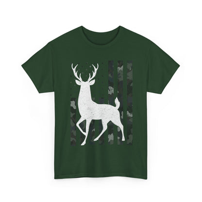 Deer Hunting Shirt, American Flag Camo Deer Hunting Season Lovers, Hunter Dad Men T-Shirt