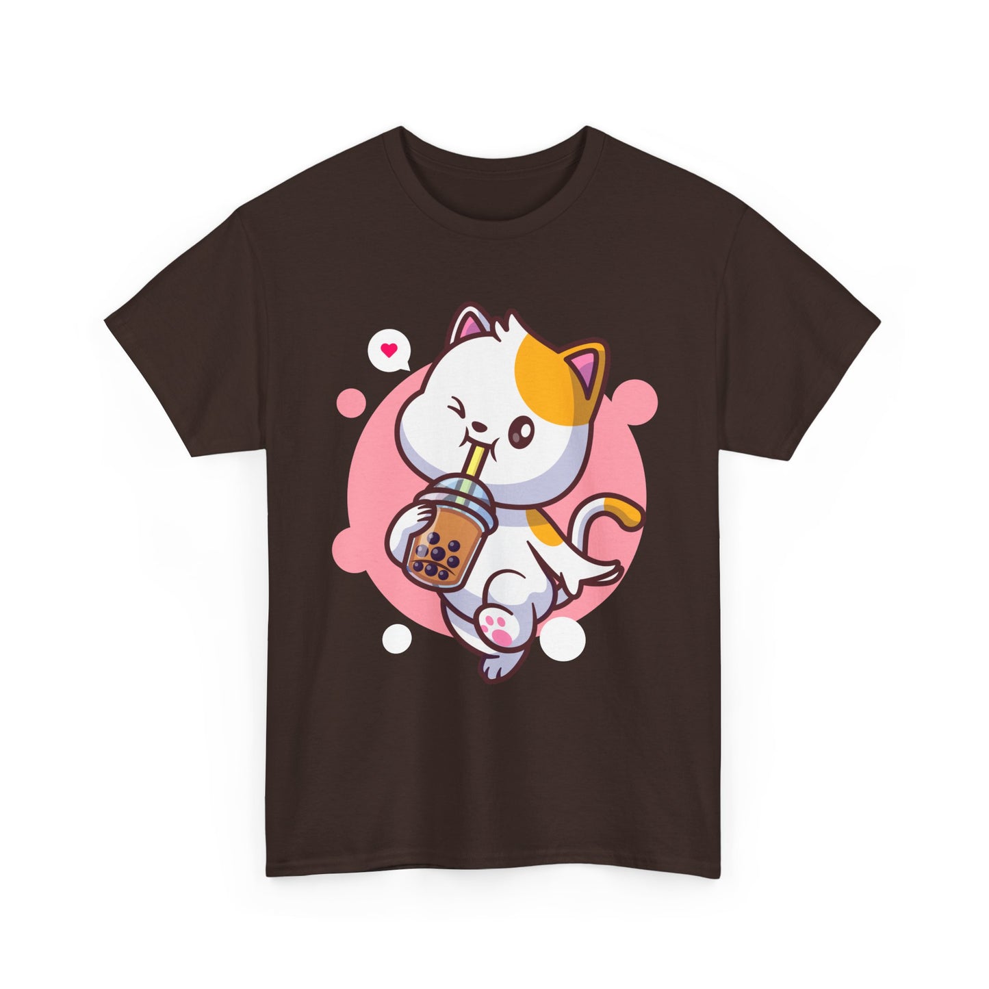 Anime Cat T-Shirt, Kawaii Cat Neko Boba Tea Cats Lovers Funny Women Men Shirt