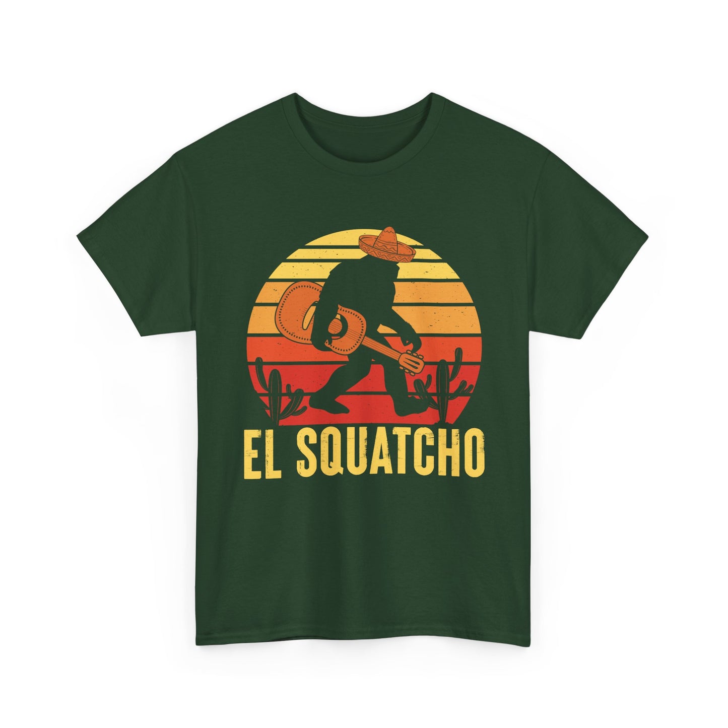 Bigfoot Shirt, El Squatcho, Sasquatch Lovers Gifts, Bigfoot Guitar Funny T-Shirt