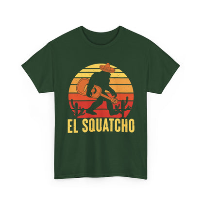 Bigfoot Shirt, El Squatcho, Sasquatch Lovers Gifts, Bigfoot Guitar Funny T-Shirt
