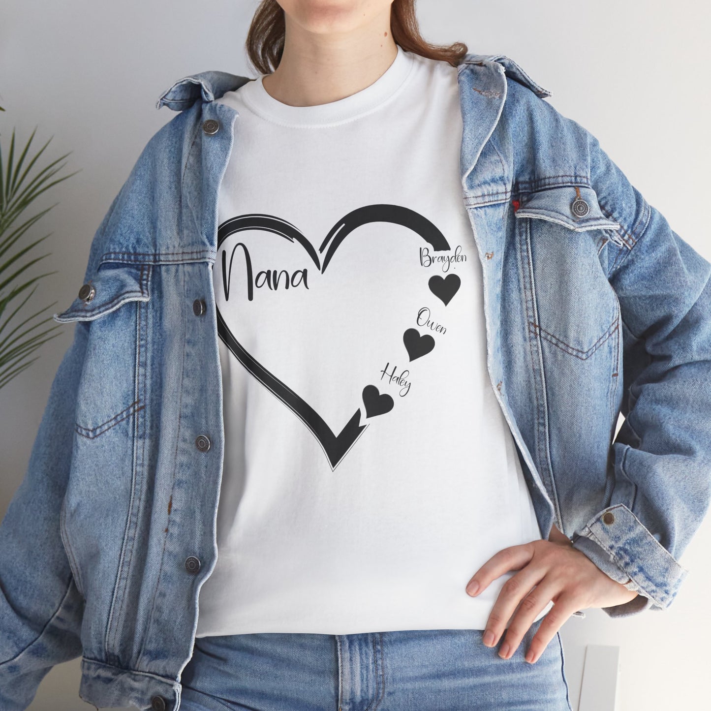 Nana Heart Shirt, Grandmother Mother's Day, Grandma Grandkids Gifts T-Shirt