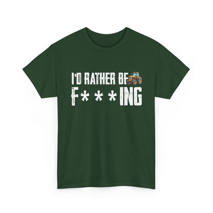 Farming Shirt, I'd Rather Be Farming, Farmer Farm Lovers Tractor Gifts T-Shirt