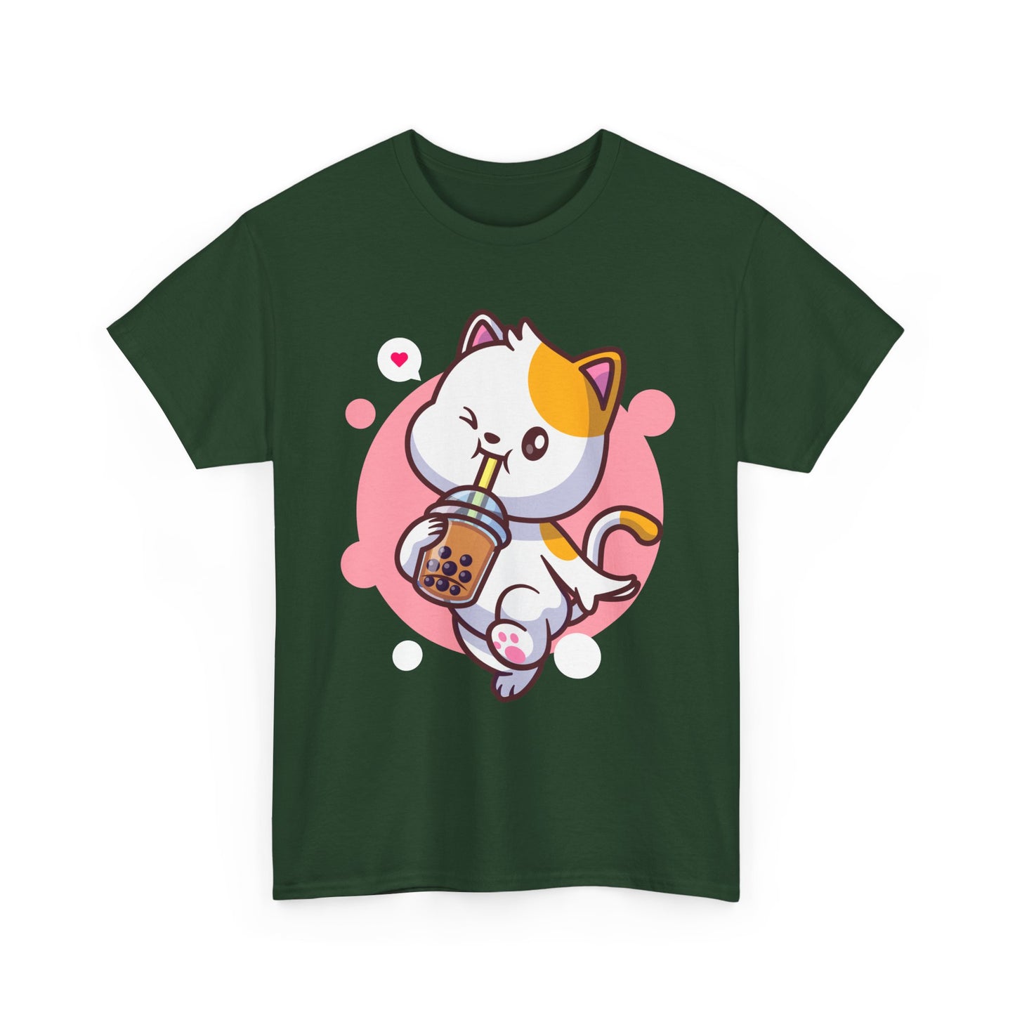 Anime Cat T-Shirt, Kawaii Cat Neko Boba Tea Cats Lovers Funny Women Men Shirt
