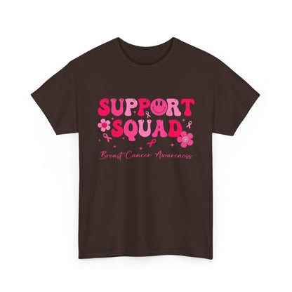 Breast Cancer Shirt, Support Squad, Breast Cancer Awareness Pink Ribbon T-Shirt