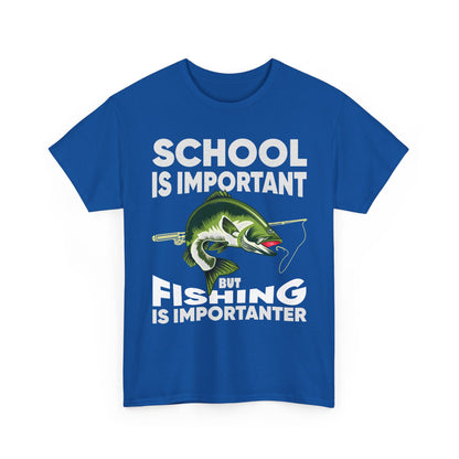 Fishing Shirt, Fishing Lover Gift Shirt, School Is Important But Fishing Is Importanter T-Shirt
