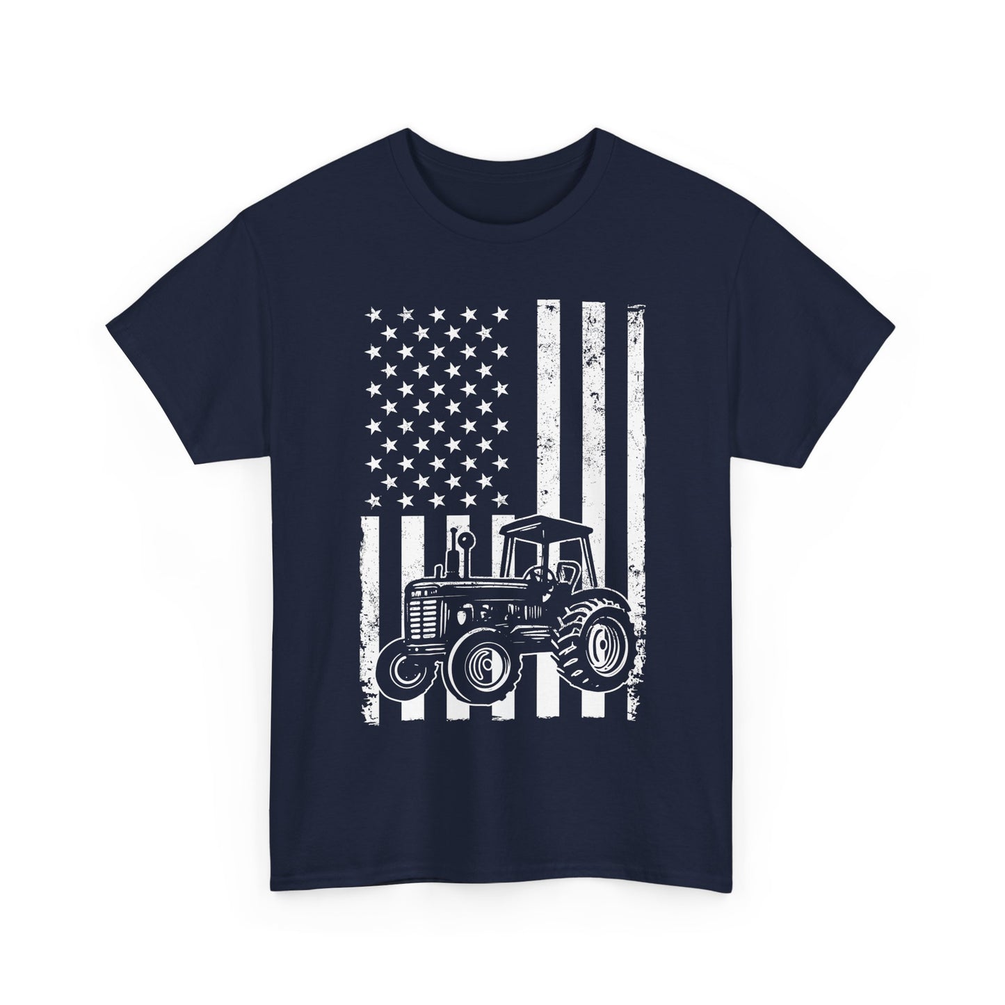 Tractor American Flag Shirt, Farming Lovers Gifts, Farmer Men Dad T-Shirt