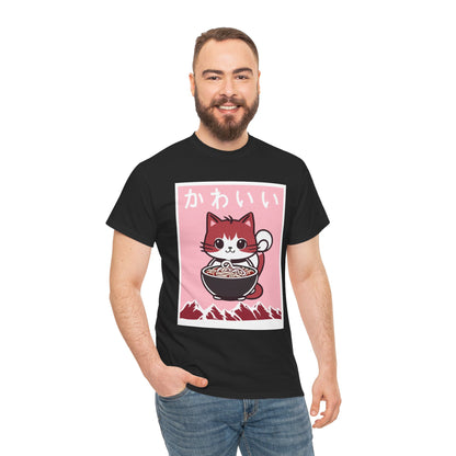 Anime Cat Shirt, Kawaii Cat Lovers Gifts, Japanese Art Woodblock Kitten T-Shirt