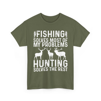 Fishing & Hunting T-Shirt, Fishing Hunting Lovers Gifts, Fisherman Hunter T-Shirt