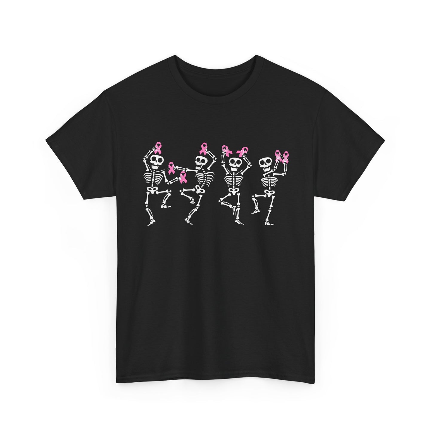 Breast Cancer Shirt, Breast Cancer Awareness, Dabbing Skeleton Pink Ribbon T-Shirt