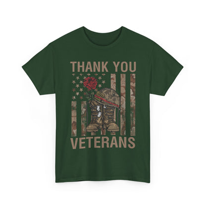 Veteran's Day Shirt, Thank You, Veteran American Flag Dad Grandpa Patriotic T-Shirt