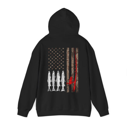 American Flag Fishing Rod Hoodie, Fishing USA Flag, Fisherman Fishing Season Lovers Hoodie