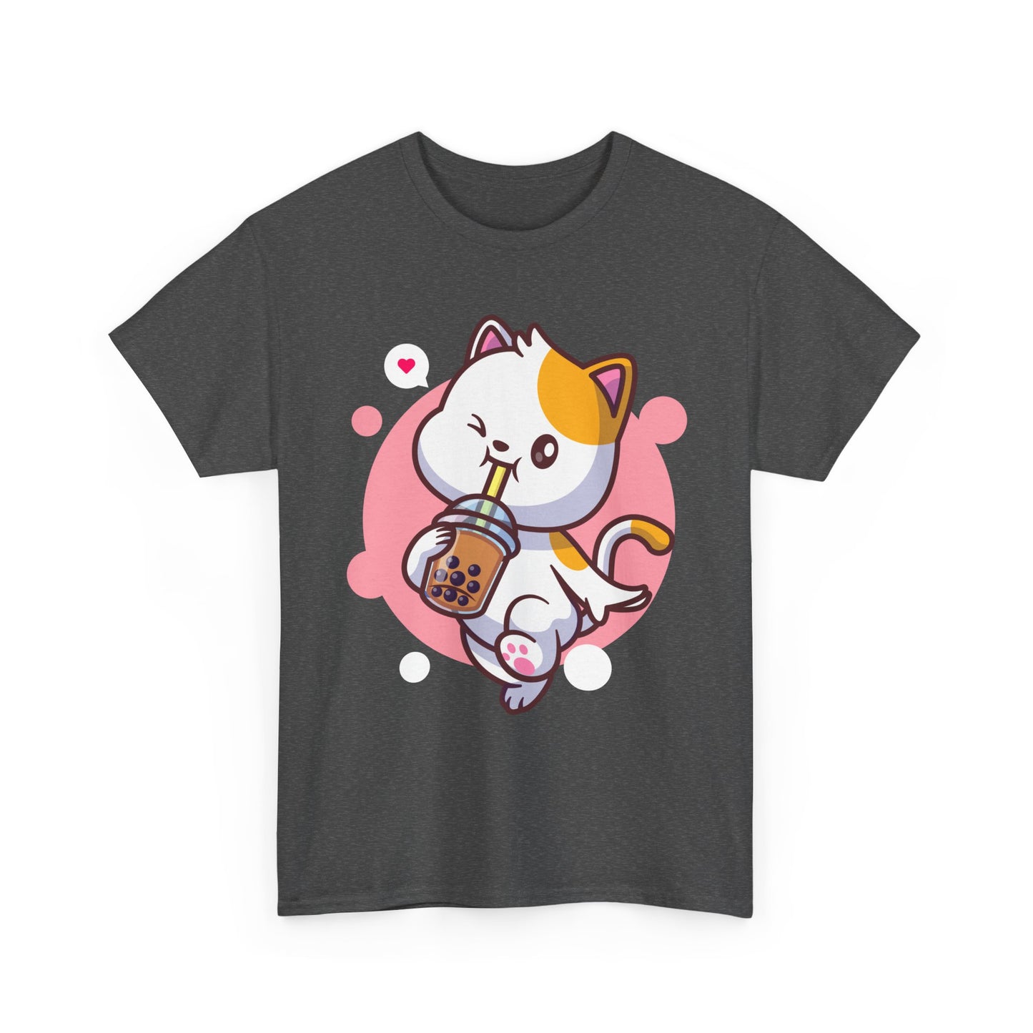 Anime Cat T-Shirt, Kawaii Cat Neko Boba Tea Cats Lovers Funny Women Men Shirt