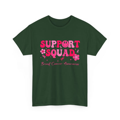 Breast Cancer Shirt, Support Squad, Breast Cancer Awareness Pink Ribbon T-Shirt