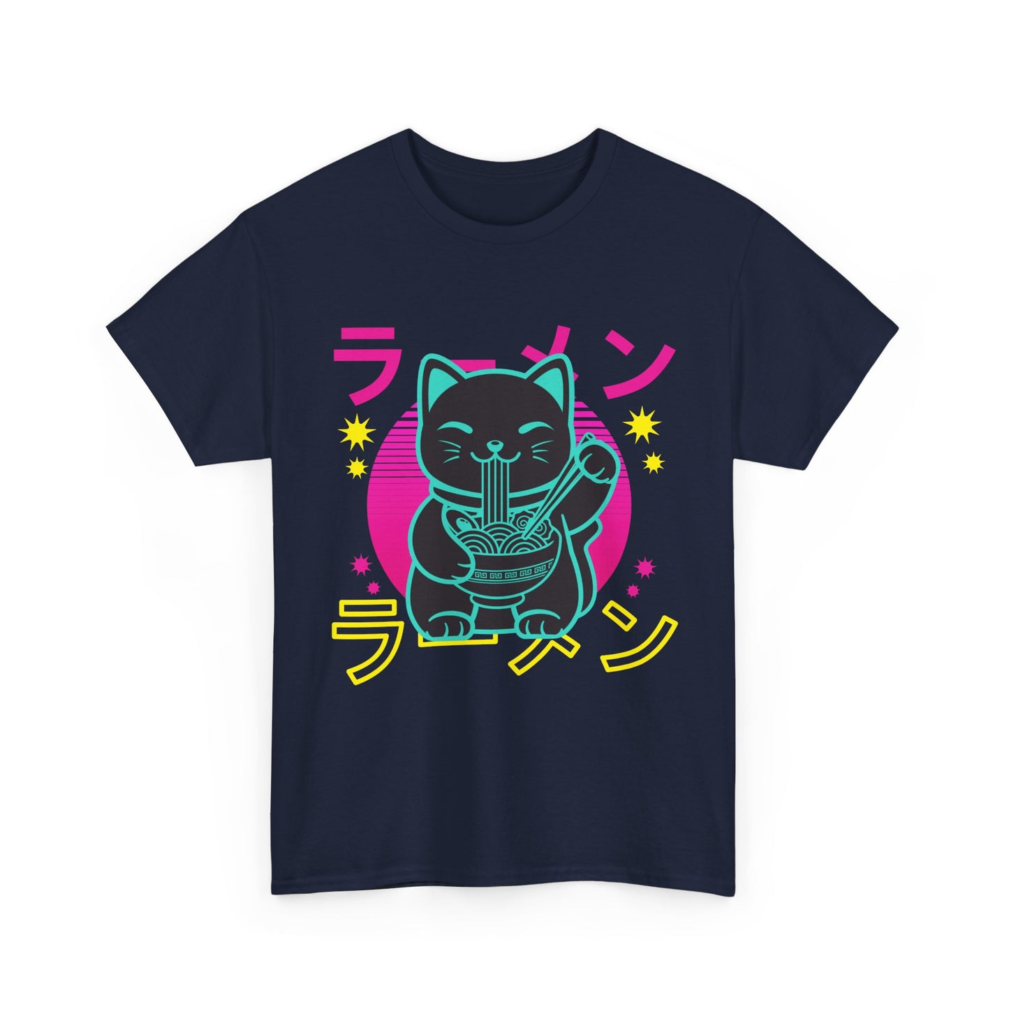 Anime Cat Shirt, Kawaii Cat, Japanese Noodles Lovers Gifts Kitten T-Shirt