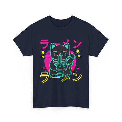 Anime Cat Shirt, Kawaii Cat, Japanese Noodles Lovers Gifts Kitten T-Shirt